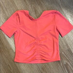 Hot Pink Criss Cross Work Out Tee